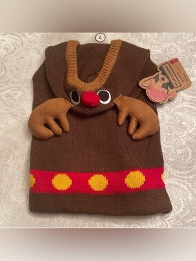 Adorable reindeer dog sweaters size large